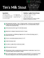 Tim's Milk Stout