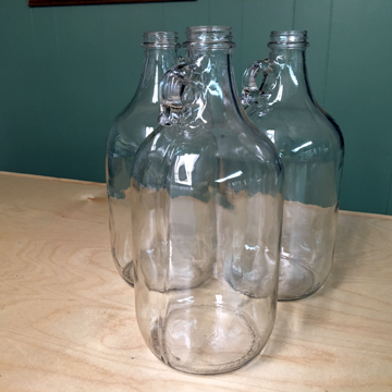 Growler, 1/2 Gallon Clear Glass