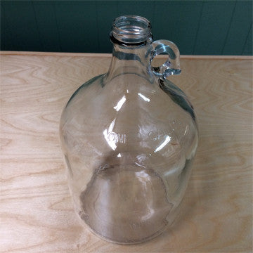 Growler, Clear one gallon glass.