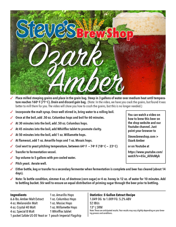 Ozark Amber Ale Kit